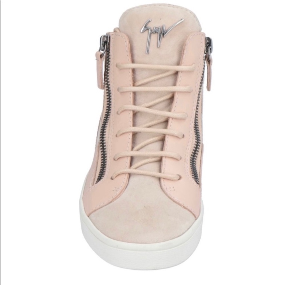Giuseppe Zanotti Pink Suede High Top Shoes
